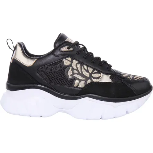 Floral Art Chunky Sneakers Gold , female, Sizes: 5 UK, 8 UK, 4 UK, 6 UK, 3 UK - Guess - Modalova