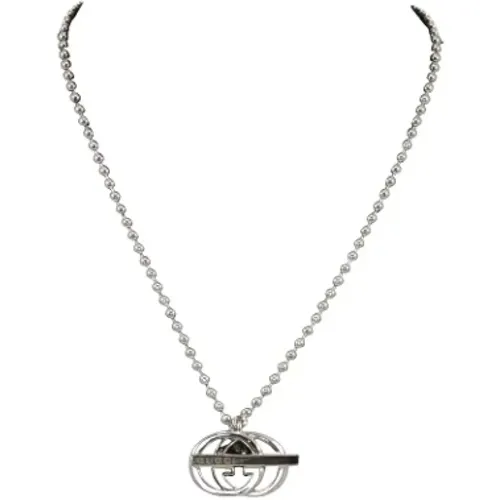 Pre-owned Silver necklaces , female, Sizes: ONE SIZE - Gucci Vintage - Modalova