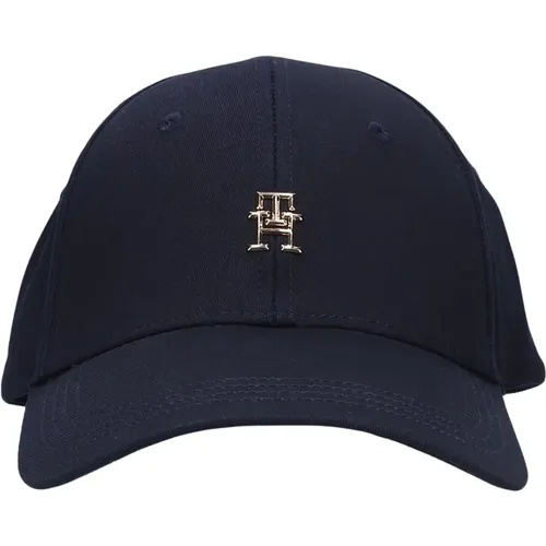 Schicke Kappe mit Metall-Logo , Damen, Größe: ONE Size - Tommy Hilfiger - Modalova