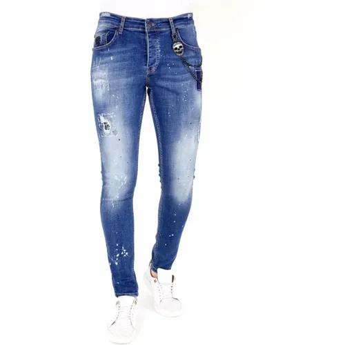 Jeans mit verblichenen Spritzern - 1035 , Herren, Größe: W34 - Local Fanatic - Modalova