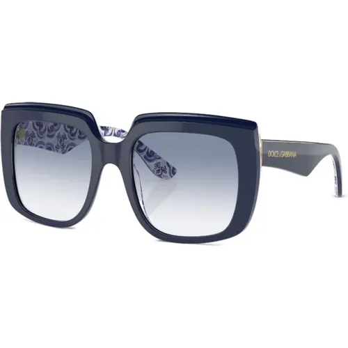 Blaue Sonnenbrille mit Original-Etui , Damen, Größe: 54 MM - Dolce & Gabbana - Modalova