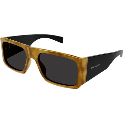 Black Havana Sunglasses SL 635 Acetate , unisex, Sizes: 58 MM - Saint Laurent - Modalova