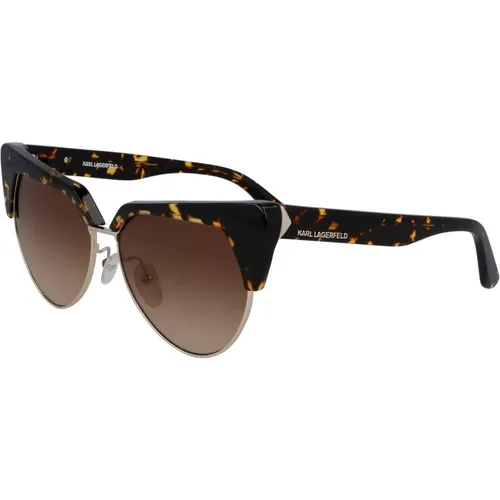 Stilvolle Sonnenbrille Braun Havana Gold - Karl Lagerfeld - Modalova