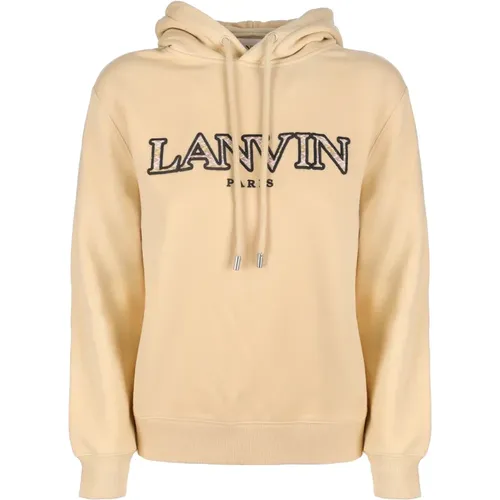 Beiger Sweatshirt - Regular Fit - Kaltes Wetter - 100% Baumwolle - Lanvin - Modalova