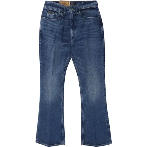 Flare Crop Jeans , Damen, Größe: W29 - Polo Ralph Lauren - Modalova