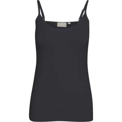 Marineblaues ärmelloses Finesse-Top , Damen, Größe: 2XS - InWear - Modalova