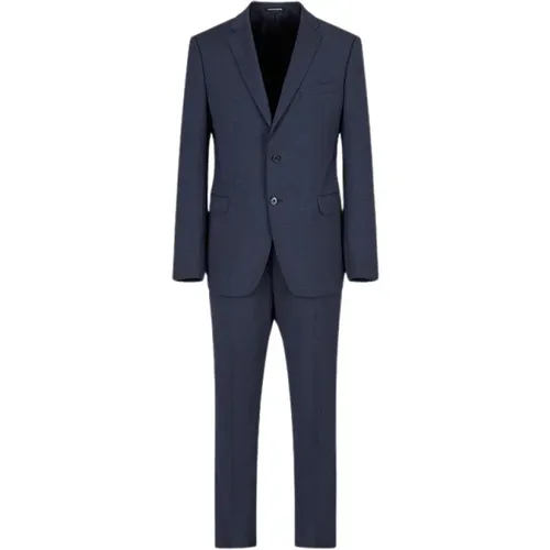 Slim Fit Single-Breasted Suit , male, Sizes: XL, 2XL, 4XL - Emporio Armani - Modalova