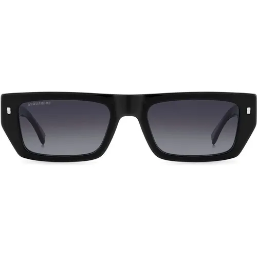 Icon 0011/S Schwarz/Graue Sonnenbrille , Herren, Größe: 54 MM - Dsquared2 - Modalova