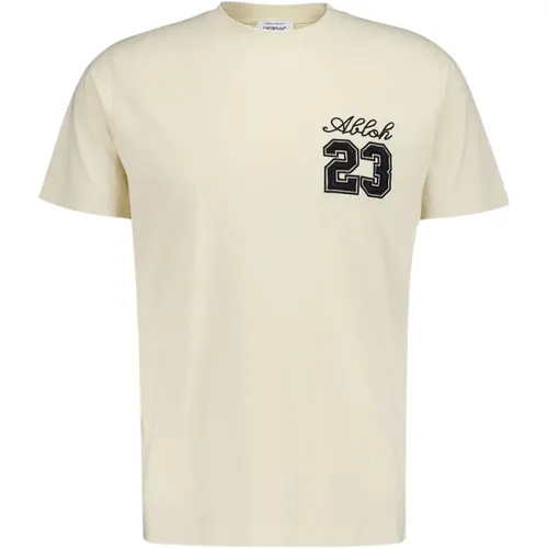 Vintage Logo T-Shirt Creme , Herren, Größe: L - Off White - Modalova