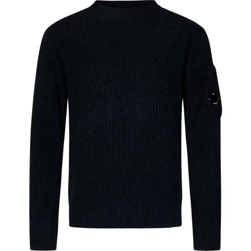 Luxuriöser Schwarzer Lamswollpullover Aw24 , Herren, Größe: XL - C.P. Company - Modalova