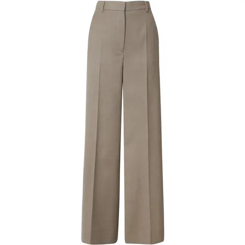 Flannel Elegant Trousers Light Moss , female, Sizes: 2XS - Stella Mccartney - Modalova