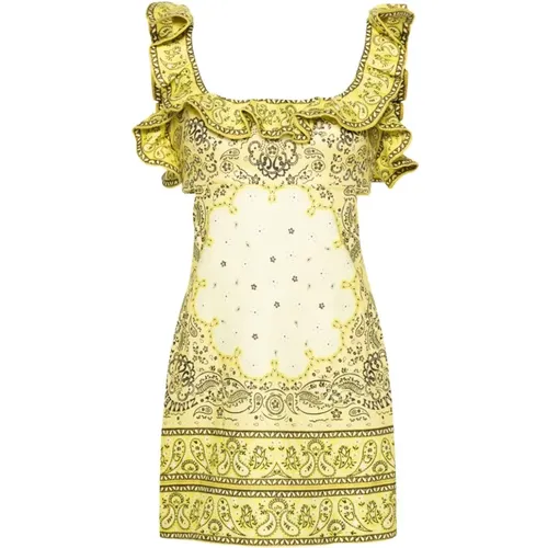 Gelbes Kleid mit Rüschen - Zimmermann - Modalova