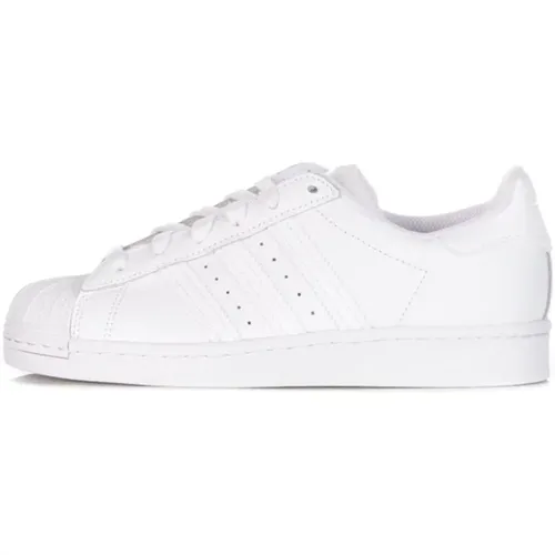 Weiße Low-Top-Sneaker mit 3 Streifen , Damen, Größe: 35 2/3 EU - Adidas - Modalova