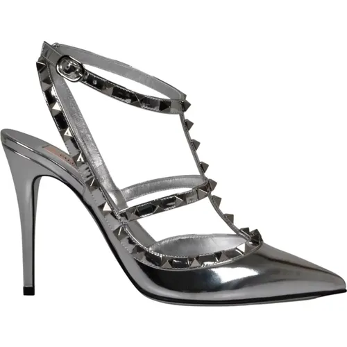 Mirror-Effect Studded Pump , female, Sizes: 5 UK, 6 1/2 UK, 4 1/2 UK, 5 1/2 UK, 3 UK, 4 UK - Valentino Garavani - Modalova