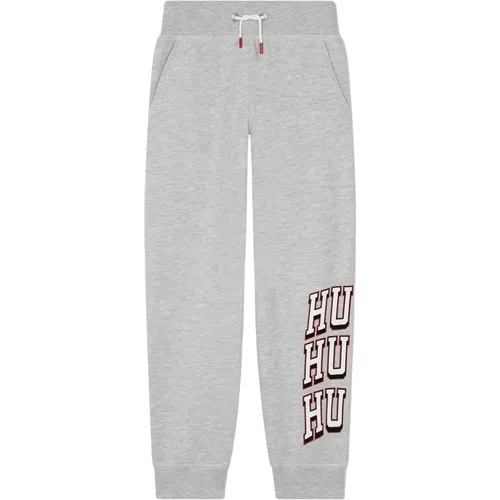 Graue Sportliche Kinder-Sweatpants , Herren, Größe: 128 CM - Hugo Boss - Modalova