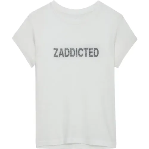 Ecru Round-Neck T-Shirt and Polo , female, Sizes: M - Zadig & Voltaire - Modalova