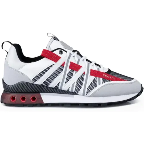 Weiße, rote und graue Sneaker , Herren, Größe: 42 EU - Cruyff - Modalova