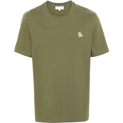 Fox Patch T-shirt , Herren, Größe: XL - Maison Kitsuné - Modalova