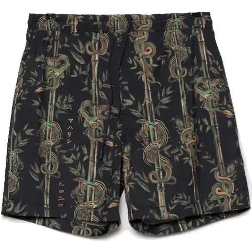 Dragon Bamboo Swim Shorts , male, Sizes: L, S - Maharishi - Modalova