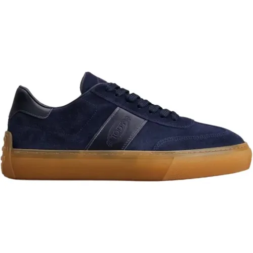 Suede Sneakers with Leather Appliques , male, Sizes: 7 1/2 UK, 8 UK, 7 UK, 6 UK - TOD'S - Modalova