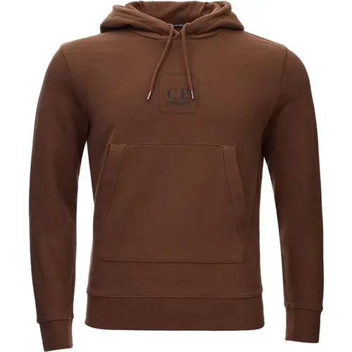 Cotton Hooded Sweatshirt with Logo , male, Sizes: XS - C.P. Company - Modalova