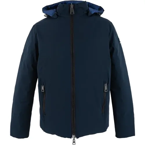 Wendbare Blaue Jacke mit Kapuze , Herren, Größe: L - Suns - Modalova