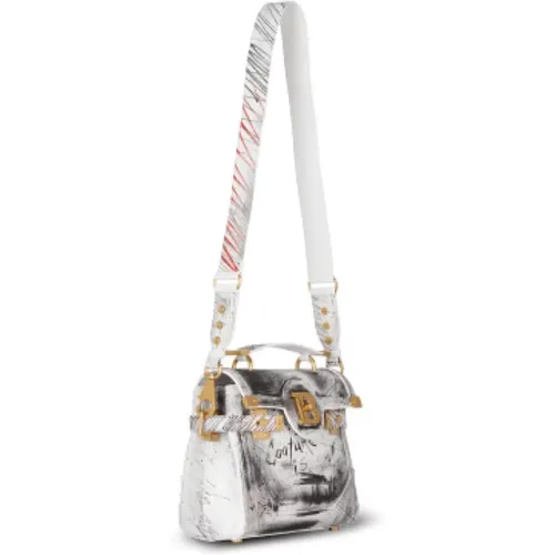 Graffiti Print Cross Body Bag , female, Sizes: ONE SIZE - Balmain - Modalova