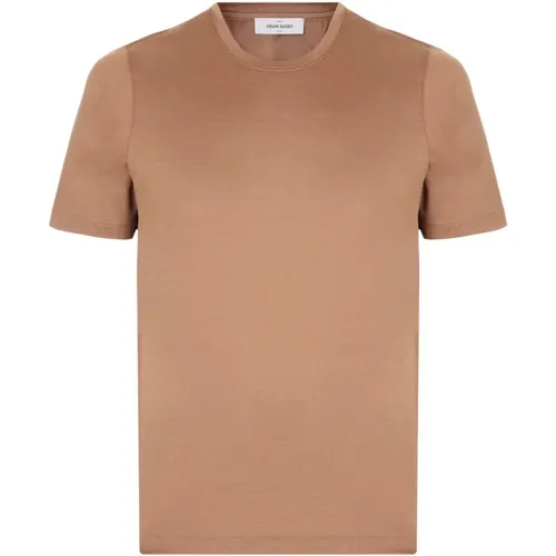 Braunes Casual T-shirt Polo - Gran Sasso - Modalova