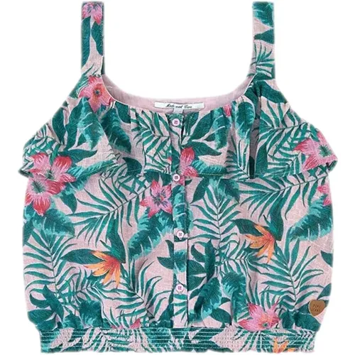 Blumiges Top mit elastischem Saum - Pepe Jeans - Modalova