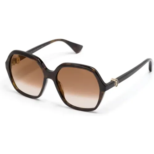 Braun/Havanna Sonnenbrille, vielseitig und stilvoll , Damen, Größe: 57 MM - Cartier - Modalova