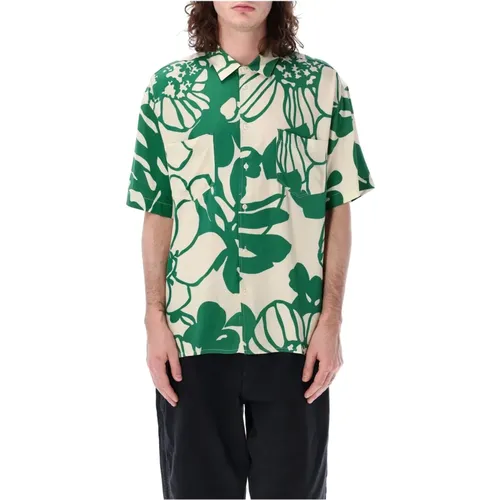 Floral Print Short Sleeve Shirt , male, Sizes: M, S, L - YMC You Must Create - Modalova