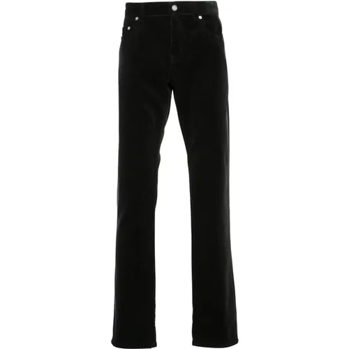 Schmale Cordhose Tiefes Schwarz - Saint Laurent - Modalova