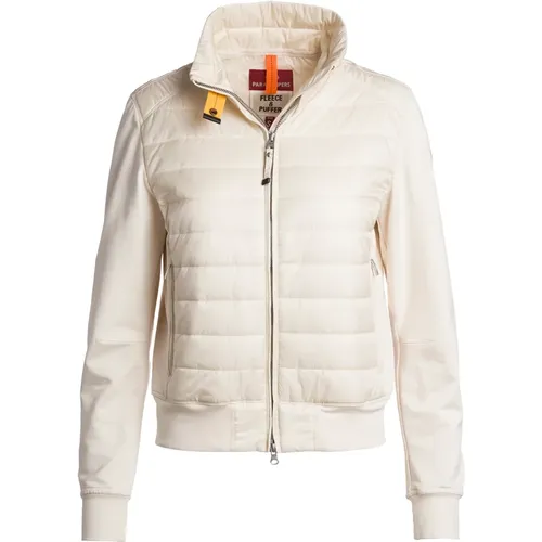 Rosy Gesteppte Creme Jacken , Damen, Größe: L - Parajumpers - Modalova