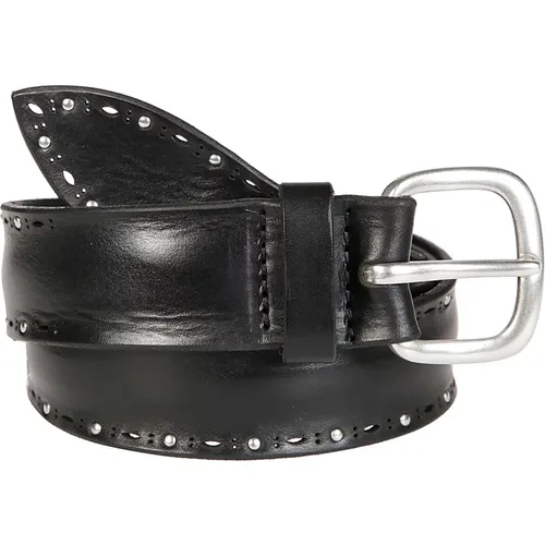 Studded Soft Bull Leather Belt , Herren, Größe: 95 CM - Orciani - Modalova