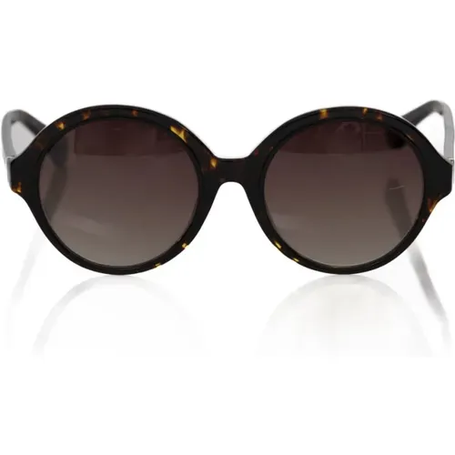 Round Sunglasses Tortoise Pattern , female, Sizes: ONE SIZE - Frankie Morello - Modalova