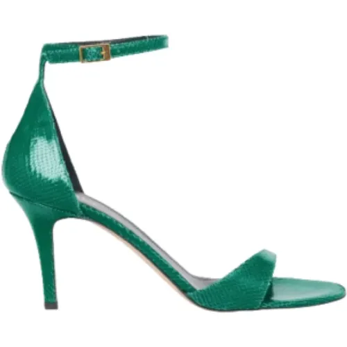 Grüne Pythonleder-Sandalen mit Absatz , Damen, Größe: 36 EU - Isabel marant - Modalova