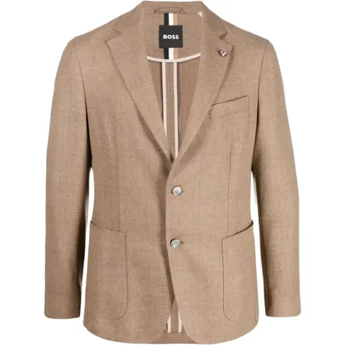 C-Hanry-233 cotton/wool/cashmere jacket , male, Sizes: 3XL - Hugo Boss - Modalova