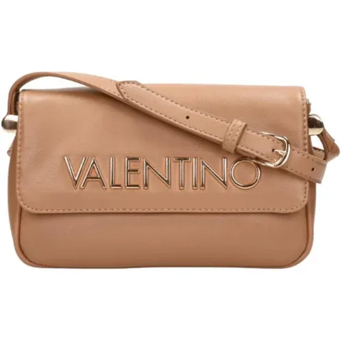 Rectangular Handbag with Gold Inscription , female, Sizes: ONE SIZE - Valentino by Mario Valentino - Modalova