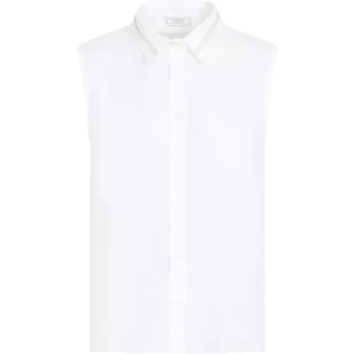 Cotton Shirt Pointed Collar , female, Sizes: 2XS, XS - PESERICO - Modalova