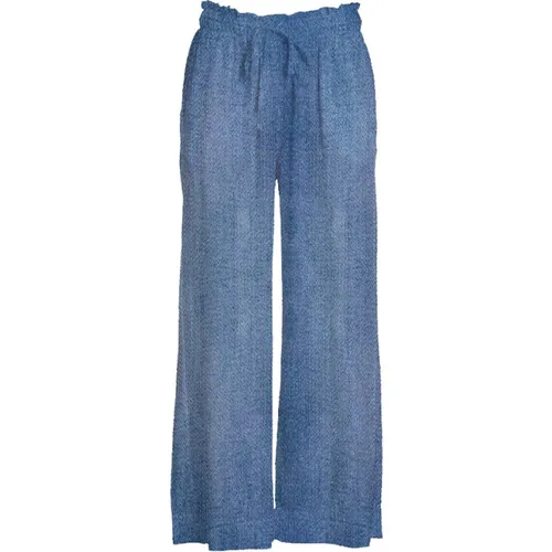 Denim Cropped Pants , female, Sizes: M, L, XS - Deha - Modalova