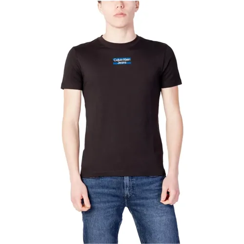 Plain Round Neck T-shirt , male, Sizes: S, XS, 2XL - Calvin Klein Jeans - Modalova