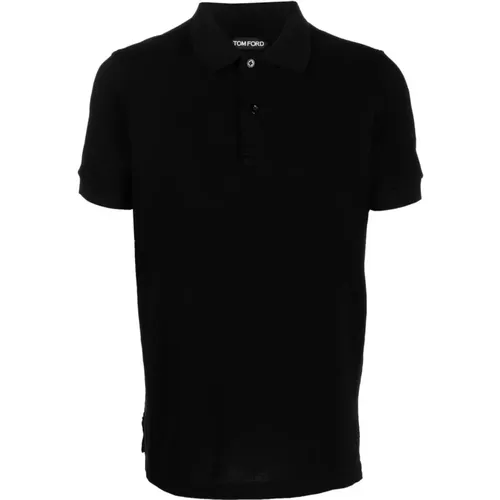 Cotton Polo Shirt , male, Sizes: L - Tom Ford - Modalova