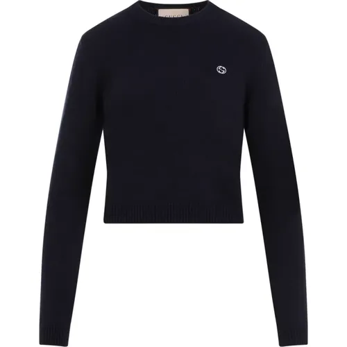 Wool Cashmere Sweater , female, Sizes: M - Gucci - Modalova