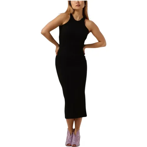 Schwarzes Midi-Kleid Caana , Damen, Größe: XS - Minimum - Modalova