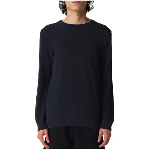 Minimal Style Sweater with Contrasting Logo Patch , male, Sizes: XL - PAUL & SHARK - Modalova