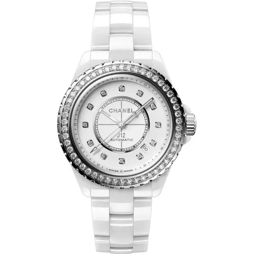 J12 Diamond Bezel Watch , female, Sizes: ONE SIZE - Chanel - Modalova