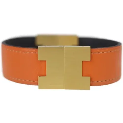 Pre-owned Leather bracelets , female, Sizes: ONE SIZE - Hermès Vintage - Modalova