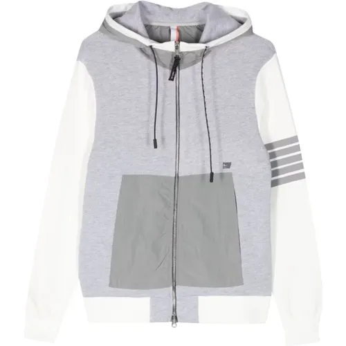 Full-Zip Sweatshirt in Grau und Weiß - Pmds - Modalova