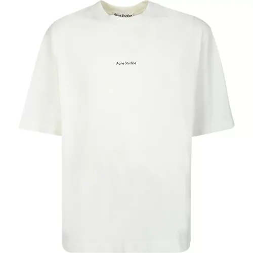 Organic Cotton T-Shirt with Logo Print , male, Sizes: S - Acne Studios - Modalova