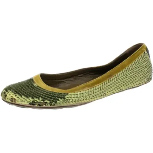 Pre-owned Fabric flats , female, Sizes: 5 1/2 UK - Gucci Vintage - Modalova